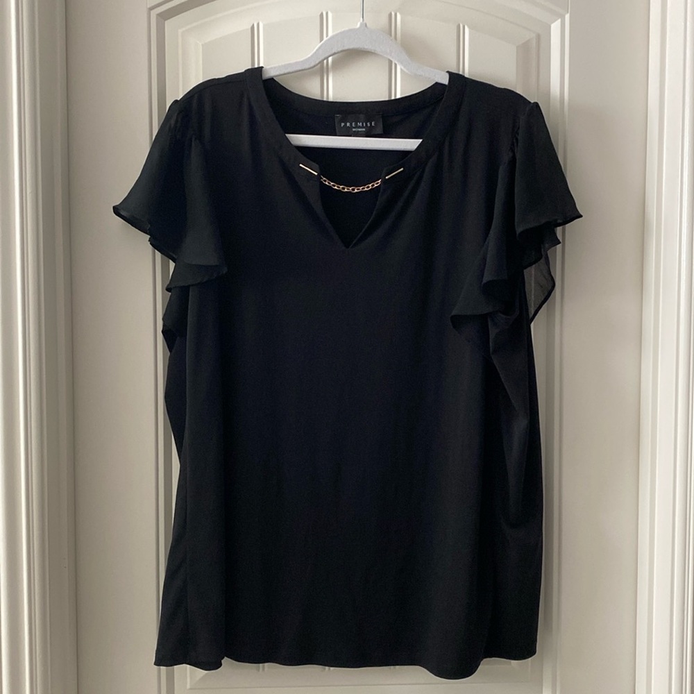 Womens Black Dressy Top